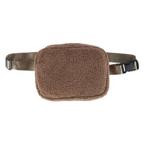 CTM Unisex Sherpa Waistpack with Adjustable Strap